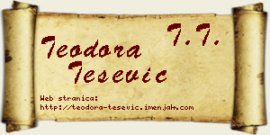 Teodora Tešević vizit kartica